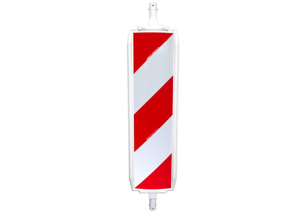 Sklopiva saobraćajna barijera Schake dvostrana crveno-bela 315 x 54 x 1330 mm 286171W