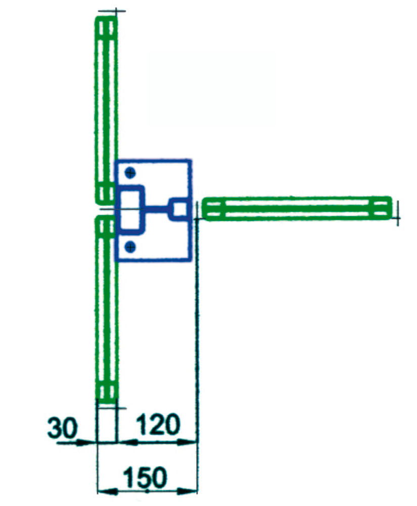 Sistem Pregradnih Zidova 9200 T-Stub 150 x 150 x 2200 mm Ultramarin TTS 285240W