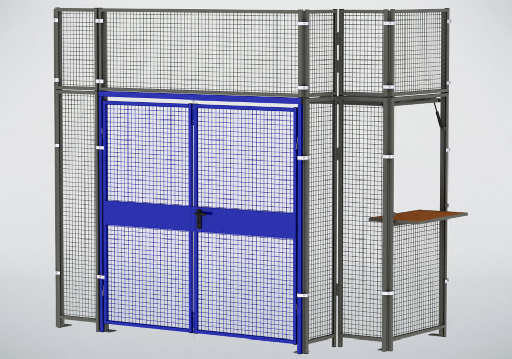 Trennwandsystem 9200 Dvokrilna Vrata 2000 x 2200 mm Siva TTS 285279W