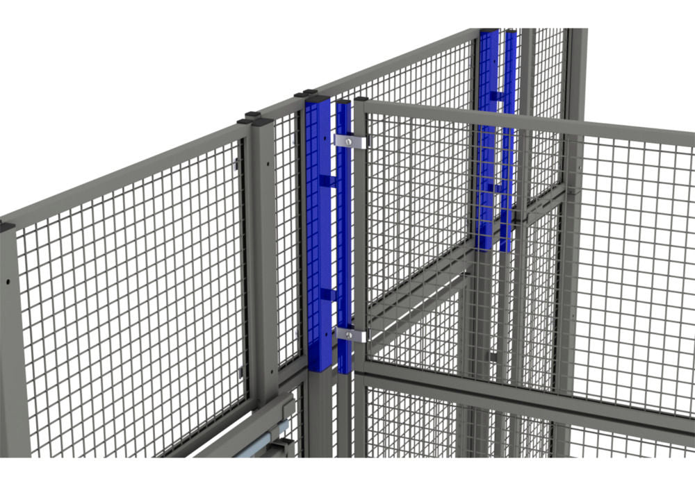 Sistem pregradnih zidova 9200 T-nastavni stub ultramarin plava 750 mm TTS 285244W