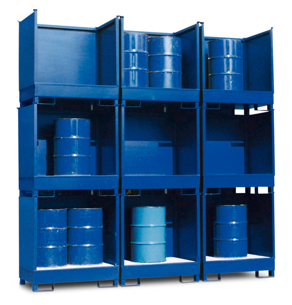 Regal Za Opasne Materije DENIOS 114612W Za 2 Burad Po 200 Litara 1390x900x1440mm