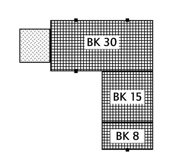 DENIOS Polietilen Classic-Line Podni Element 164345W 125l Kapaciteta Crna