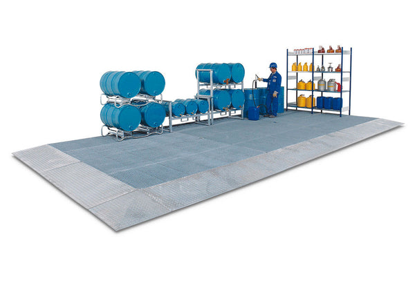 DENIOS Pocinkovani Čelik Classic-Line Podni Element 115149W 20l Kapaciteta Srebrna