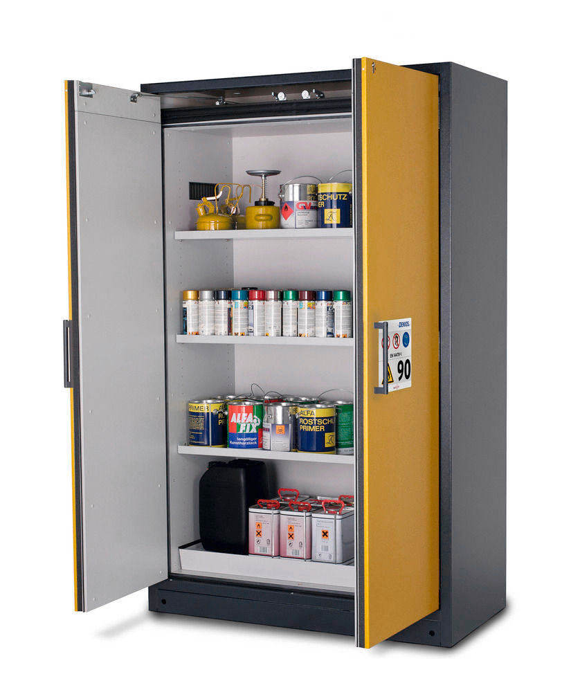 DENIOS Čelik asecos SmartStore-Core Orman za Opasne Materije 330659W 4 Police Žuta
