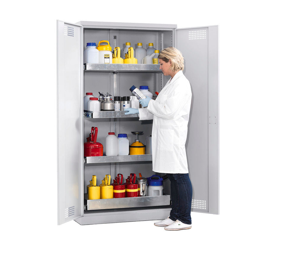 Orman Za Hemikalije Denios CS 104-A Siva 1200x500x1950mm 3 Auszugswannen 1 Bodenwanne