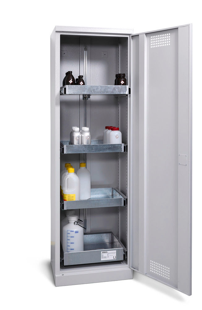 Orman Za Hemikalije Denios CS 64-AR Siva 600x500x1950mm 3 Auszugswannen 1 Bodenwanne
