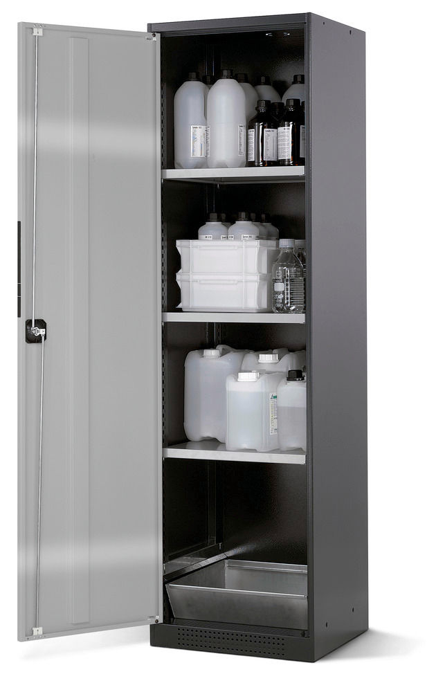Orman Za Hemikalije Asecos CS-53L Antracit Srebrna 545x520x1950mm 3 Police