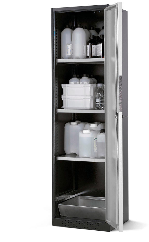 Orman Za Hemikalije Asecos CS-53R Antracit Srebrna 545x520x1950mm 3 Police 1 Bodenwanne