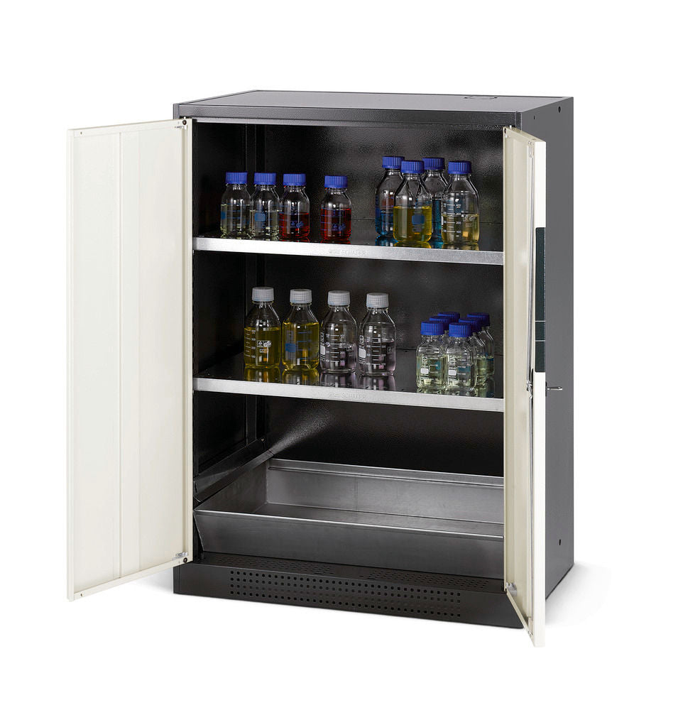 Orman Za Hemikalije Asecos CS-82 Antracit Bela 810x520x1105mm 2 Police 1 Bodenwanne