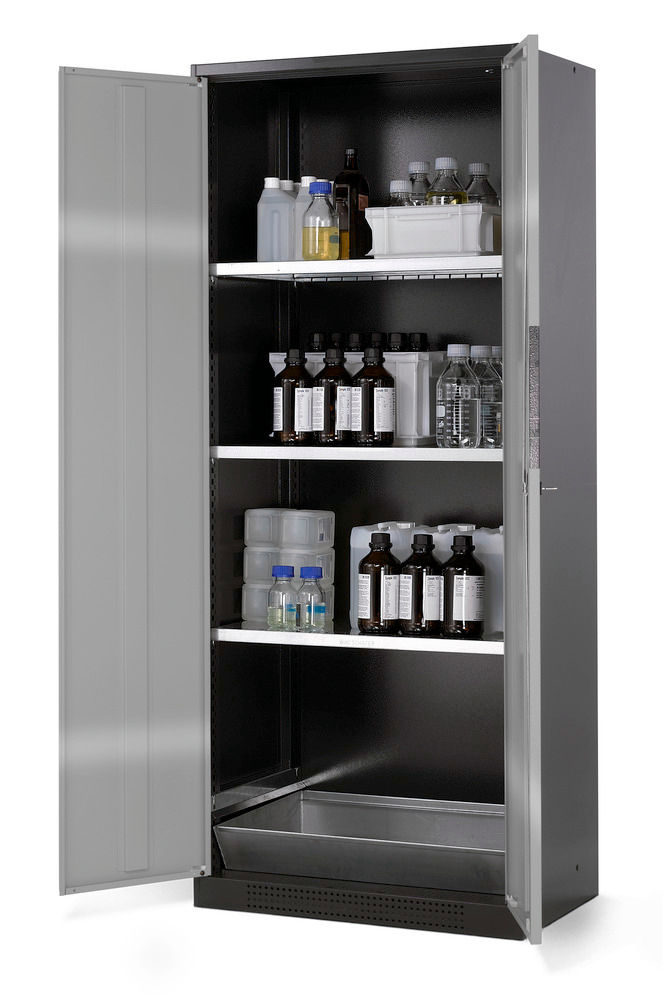 Orman Za Hemikalije Asecos CS-83 Antracit Srebrna 810x520x1950mm 3 Police