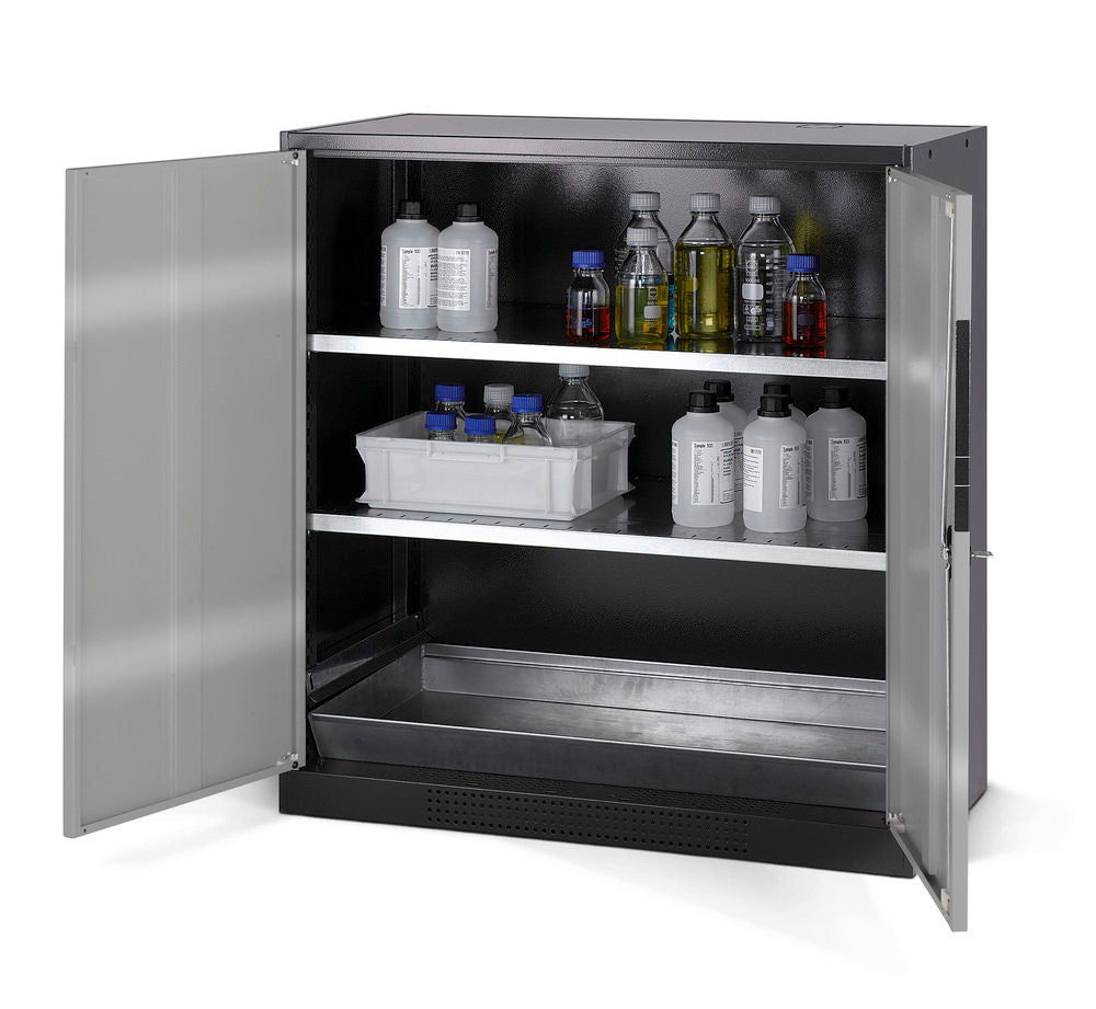 Orman Za Hemikalije Asecos Systema CS-102 Antracit Srebrna Vrata 2 Police 1055x520x1105mm