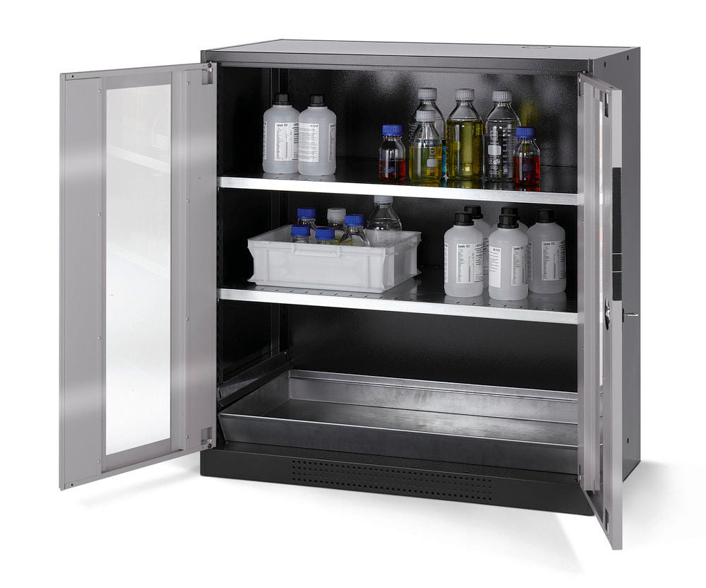 Orman Za Hemikalije Asecos Systema CS-102G Antracit Srebrna Vrata 2 Police 1055x520x1105mm