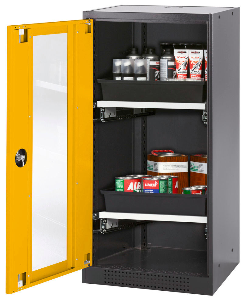 Orman Za Hemikalije Asecos CS-52LG Antracit Žuta 545x520x1105mm 2 Tablarauszüge