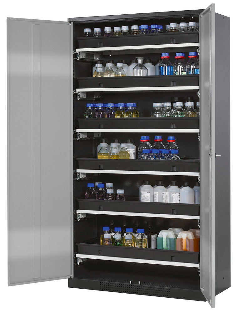 Orman Za Hemikalije Asecos CS-106 Antracit Srebrna 1055x520x1950mm 6 Tablarauszüge