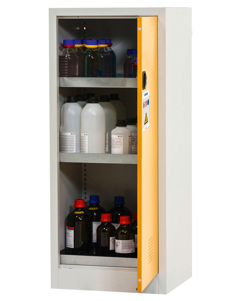 Orman Za Hemikalije Denios CS 60-140 Siva Žuta 600x500x1400mm 3 Auffangwannen