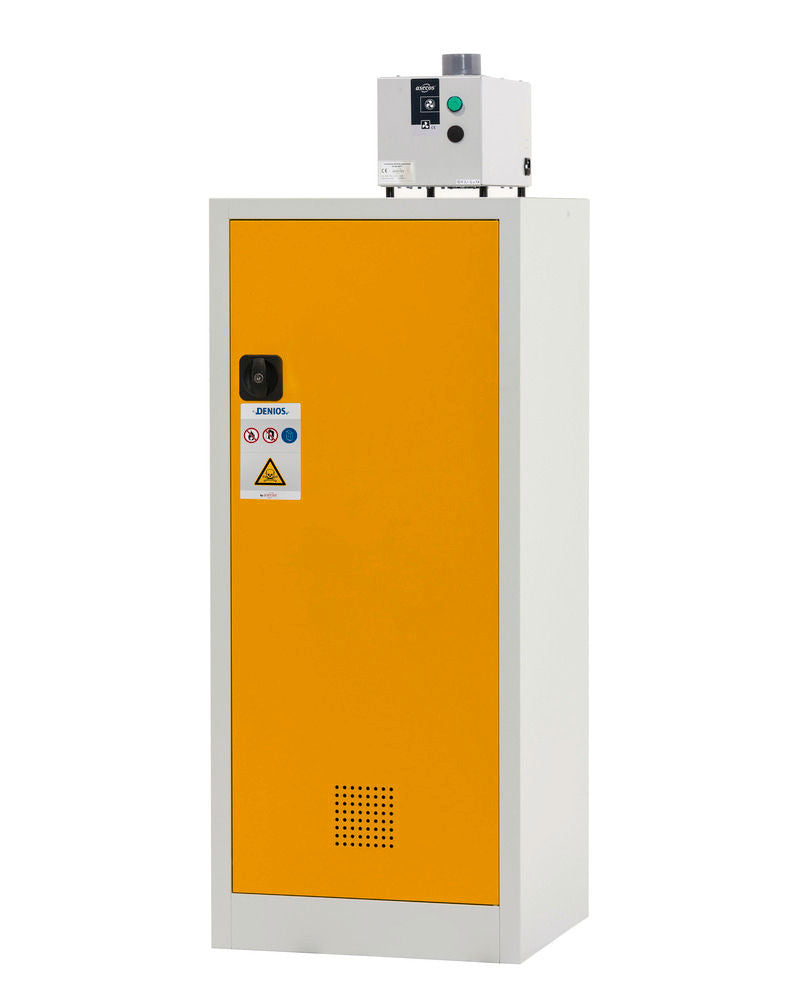 Orman Za Hemikalije Denios CS 60-140 Siva Žuta 600x500x1400mm 3 Auffangwannen