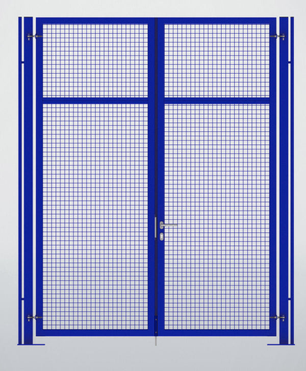 TTS Trennwandsystem 9200 Dvokrilna kapija 2500 x 2950 mm Ultramarin plava 285261W