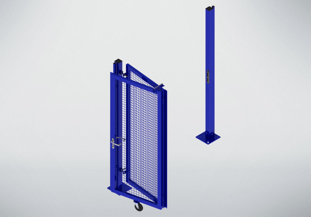 Trennwandsystem 9200 Sklopiva Vrata Jednokrilna 2000 x 2200 mm Ultramarin Plava TTS 285252W