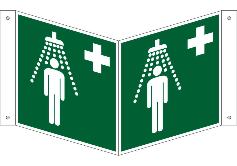 DENIOS Ugaoni Znak Sigurnosni Tuš ISO 7010 290450W