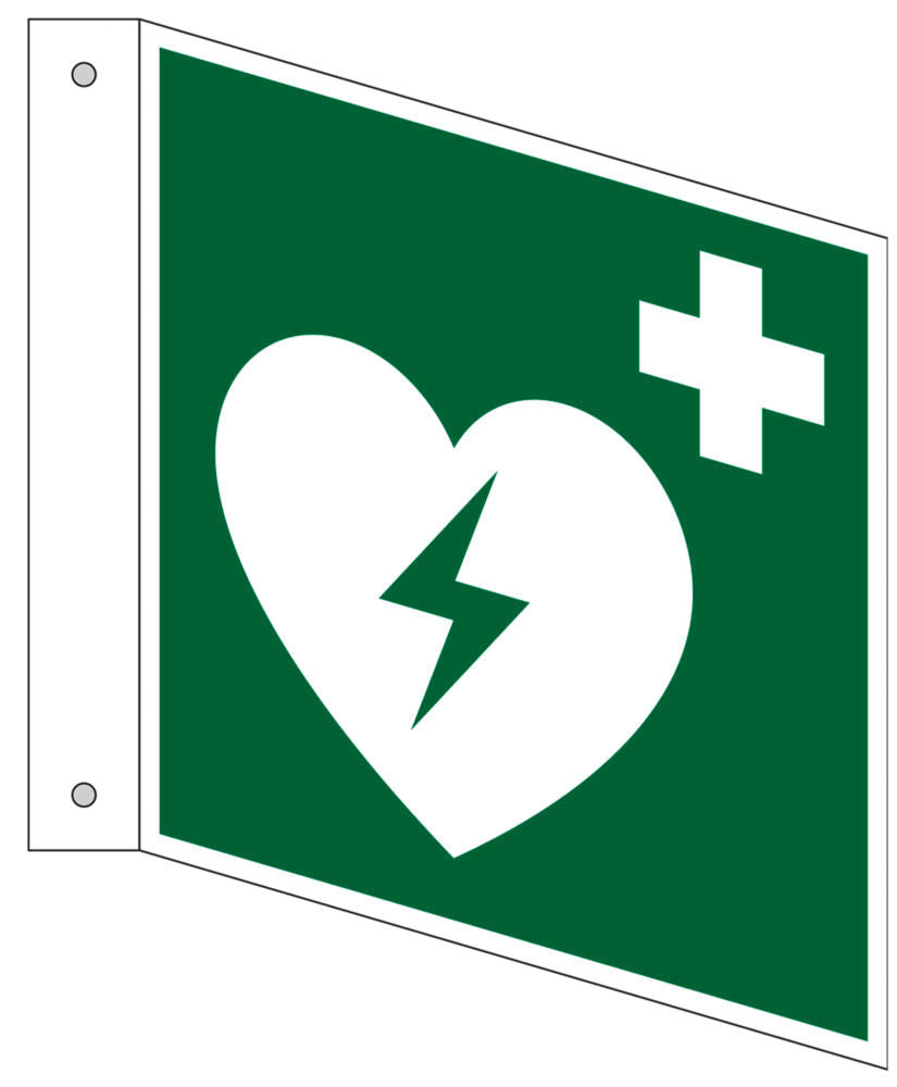DENIOS Znak za Evakuaciju Defibrilator ISO 7010 290439W