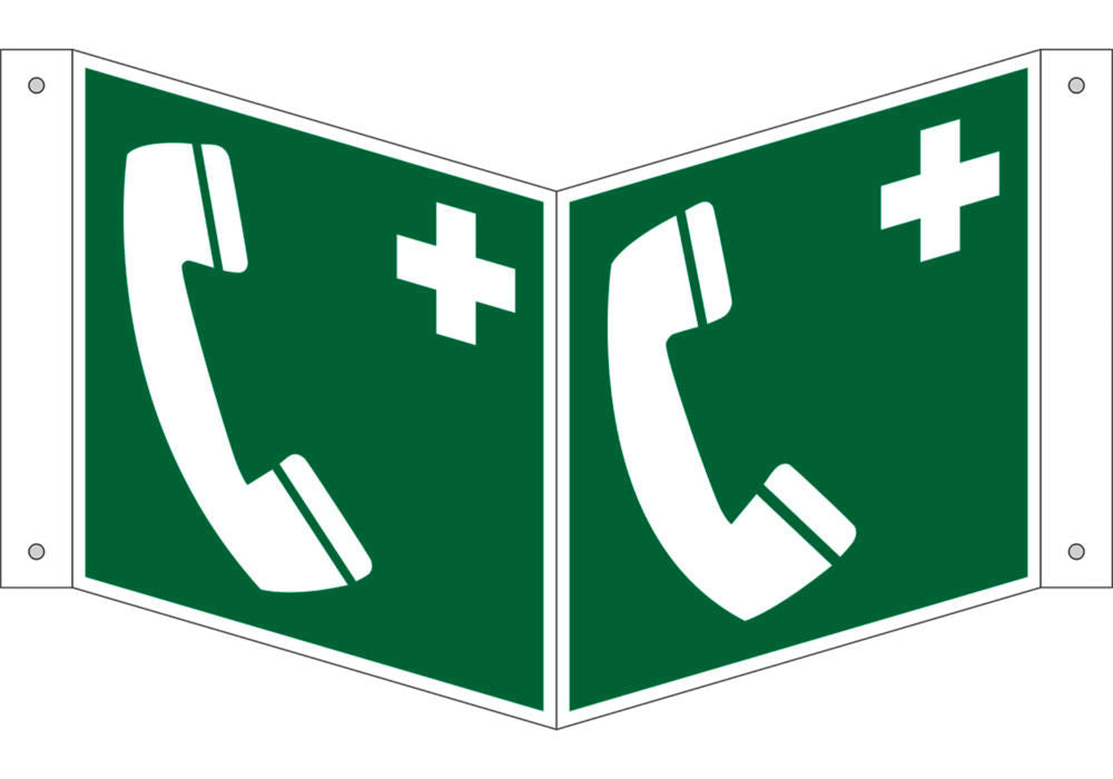 DENIOS Zastavni Znak Telefon za Hitne Pozive ISO 7010 290414W
