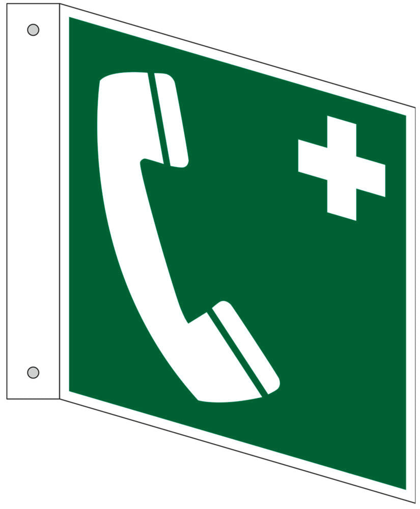 DENIOS Zastavni Znak Telefon za Hitne Pozive ISO 7010 290410W