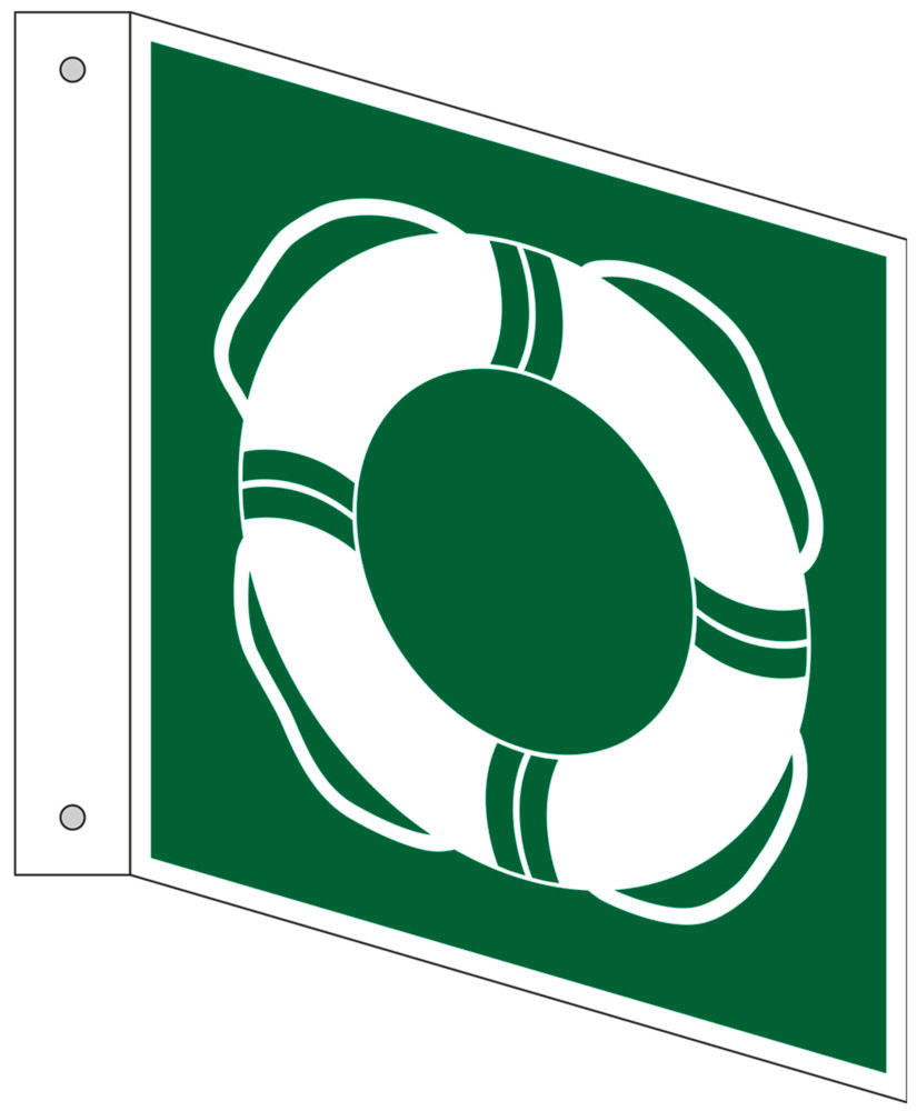 DENIOS Znak za Evakuaciju Oprema za Spasavanje na Vodi ISO 7010 290473W