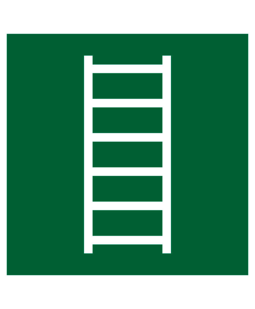 DENIOS Znak za Evakuaciju Merdevine za Evakuaciju ISO 7010 290471W