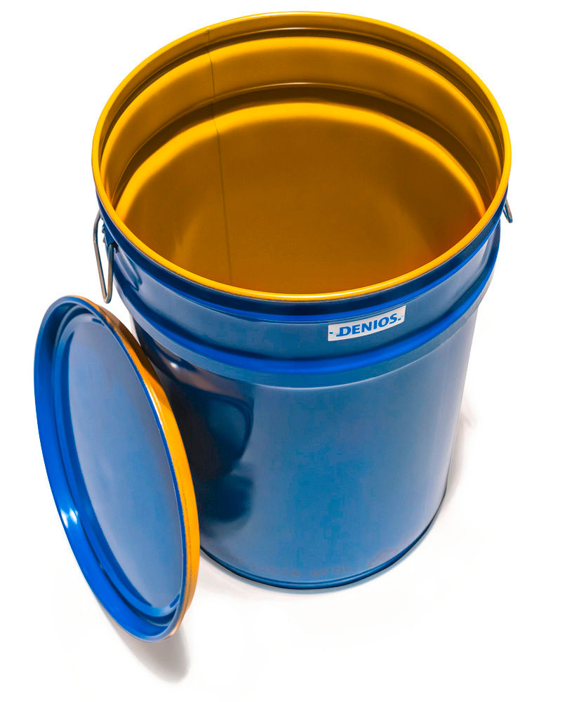 Čelično Bure sa Poklopcem 60 L UN Odobrenje Plavo 398 x 570 mm DENIOS 217273W