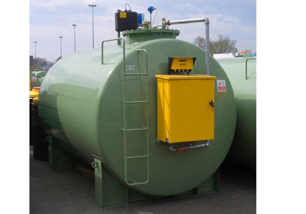 Dvozidni Rezervoar po EN 12285 3000 Litara sa Električnom Pumpom 70 L/min DENIOS 294213W