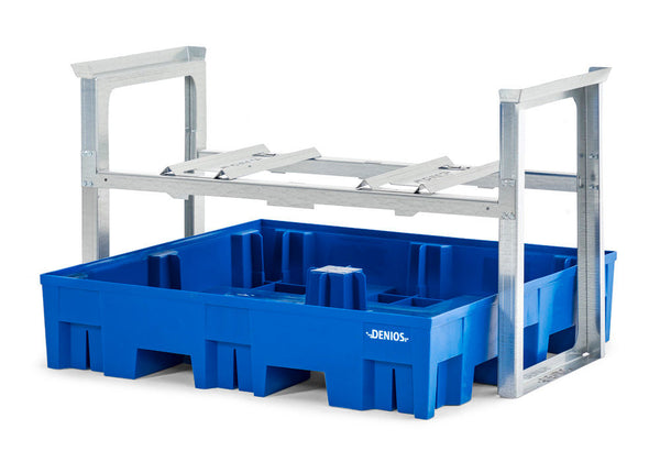 Denios Čelik Regal za Bure Grundfeld 2 Bureta 200L 1429x1235x837mm Plastična