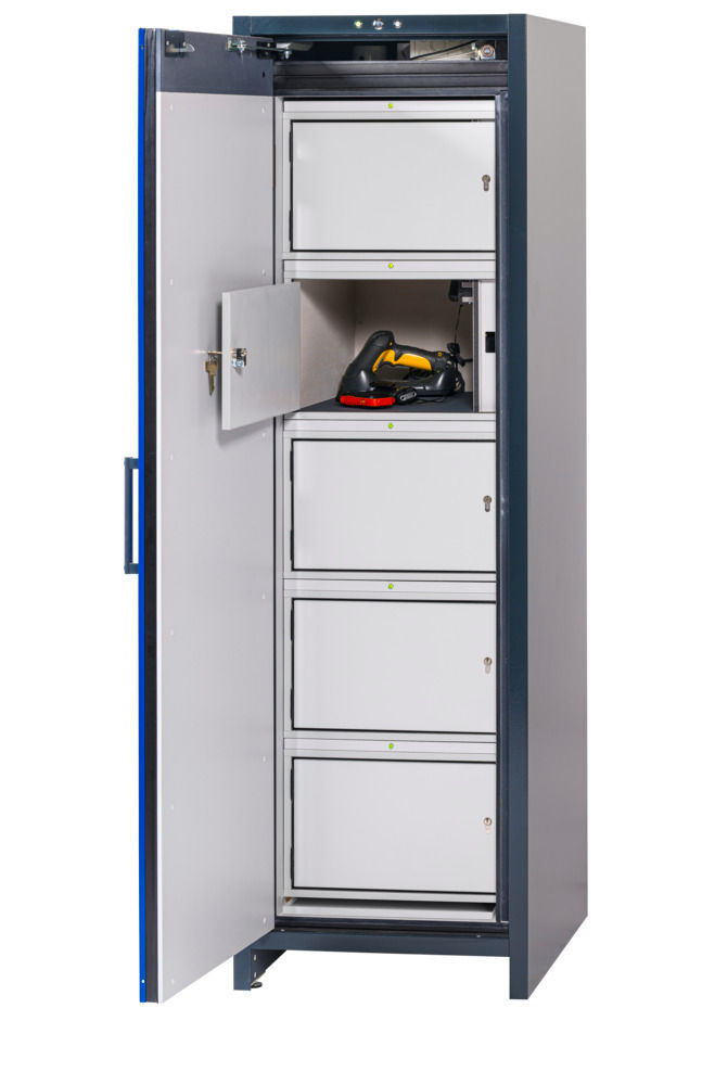 asecos Čelik SmartStore-Premium Ormar za Punjenje Litijum-Jonskih Baterija 277486W 5 Polica Plava