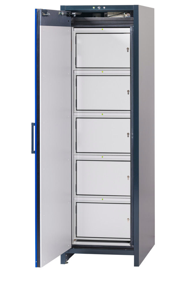 asecos Čelik SmartStore-Premium Ormar za Punjenje Litijum-Jonskih Baterija 277486W 5 Polica Plava