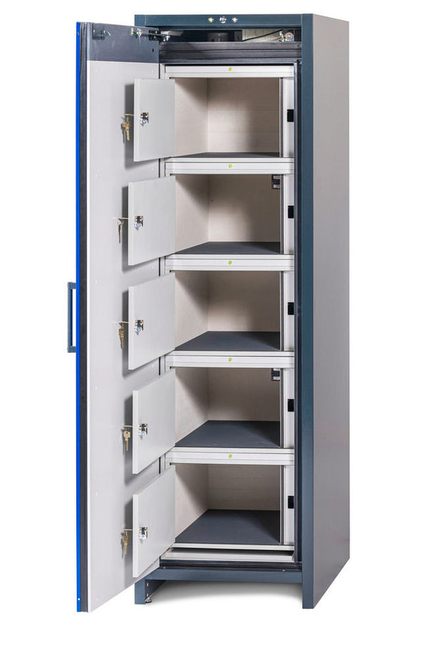 asecos Čelik SmartStore-Premium Ormar za Punjenje Litijum-Jonskih Baterija 277486W 5 Polica Plava