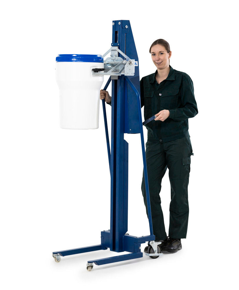 Denios Ergonomski Dizač Bureta 100 Kg Plavi