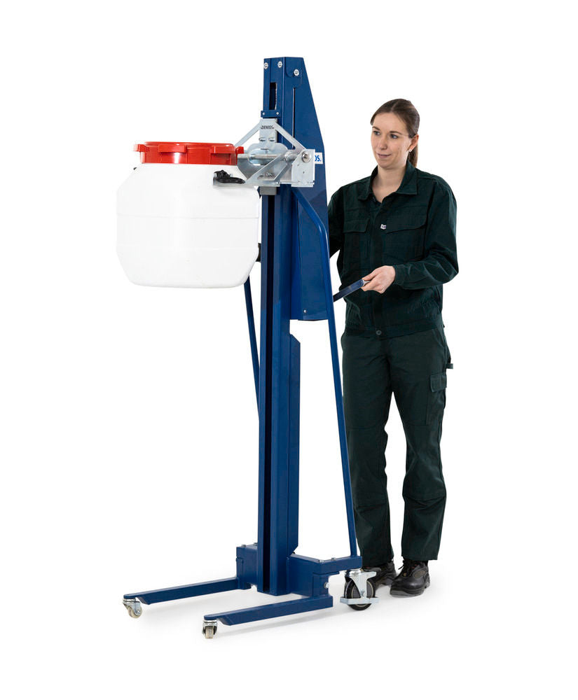 Denios Ergonomski Dizač Bureta 100 Kg Plavi