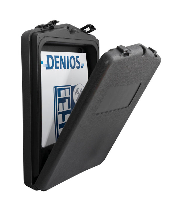 Dokumentenbox od Plastike (PE) sa Prednjim Otvorom za A4 Dokumente DENIOS 303314W 280 x 55 x 365 mm Crna