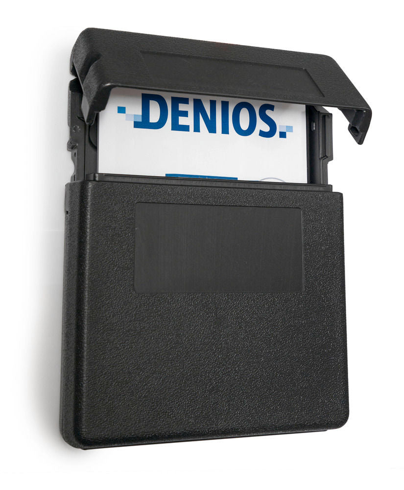 Dokumentenbox od Plastike (PE) sa Gornjim Otvorom za A4 Dokumente DENIOS 303313W 260 x 55 x 320 mm Crna