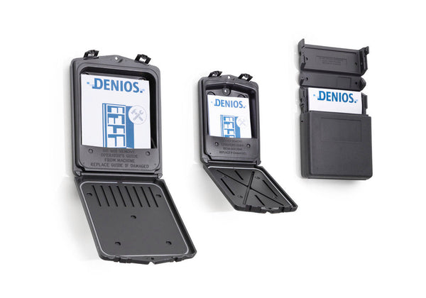 Dokumentenbox od Plastike (PE) sa Prednjim Otvorom za A4 Dokumente DENIOS 303314W 280 x 55 x 365 mm Crna