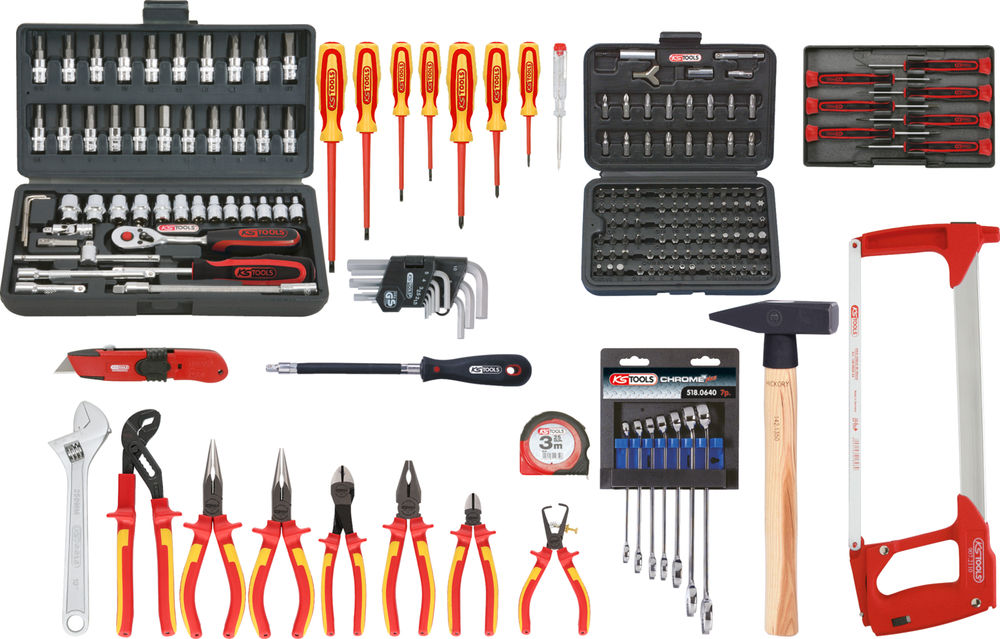 Set Električarski Alat Premium 1000 V 195-Delni ABS Kofer