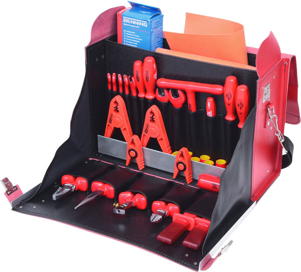 Električarski Set Alata 1000 V 36-Delni Kofer Od Goveđe Kože 295737W