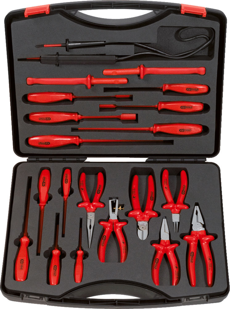 Set Električarskih Alata 1000 V 20-Delni Plastični Kofer Potapajuća Izolacija
