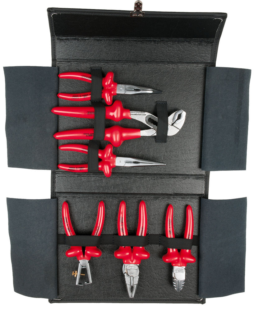 KS Tools Set klešta 1000 V 6-delni preklopna torbica potapajuća izolacija DENIOS 295744W