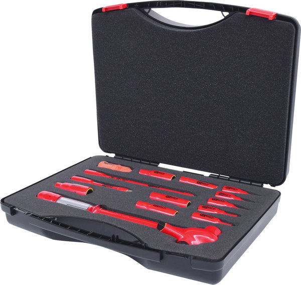 Set Utičnica 3/8" 1000 V 14-Delni Plastični Kofer Potapajuća Izolacija KS Tools 295749W