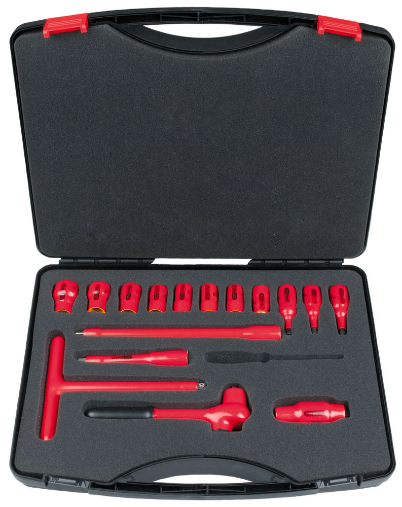 Set Utičnica 3/8" 1000 V 16-Delni Plastični Kofer