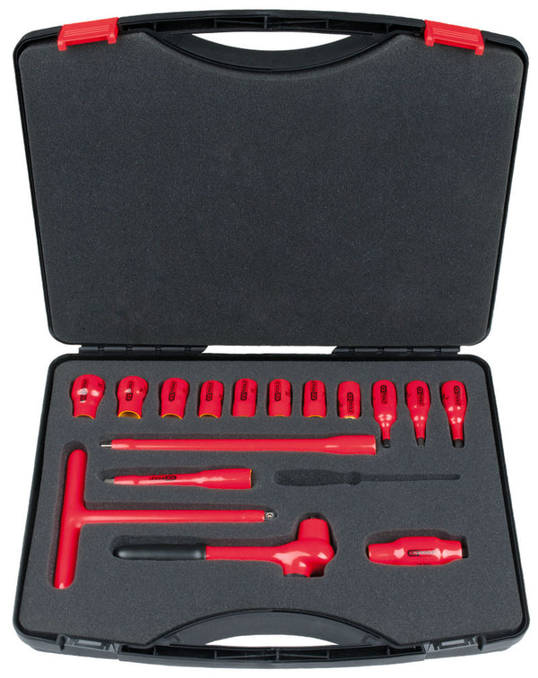 Set Utičnica 3/8" 1000 V 16-Delni Plastični Kofer