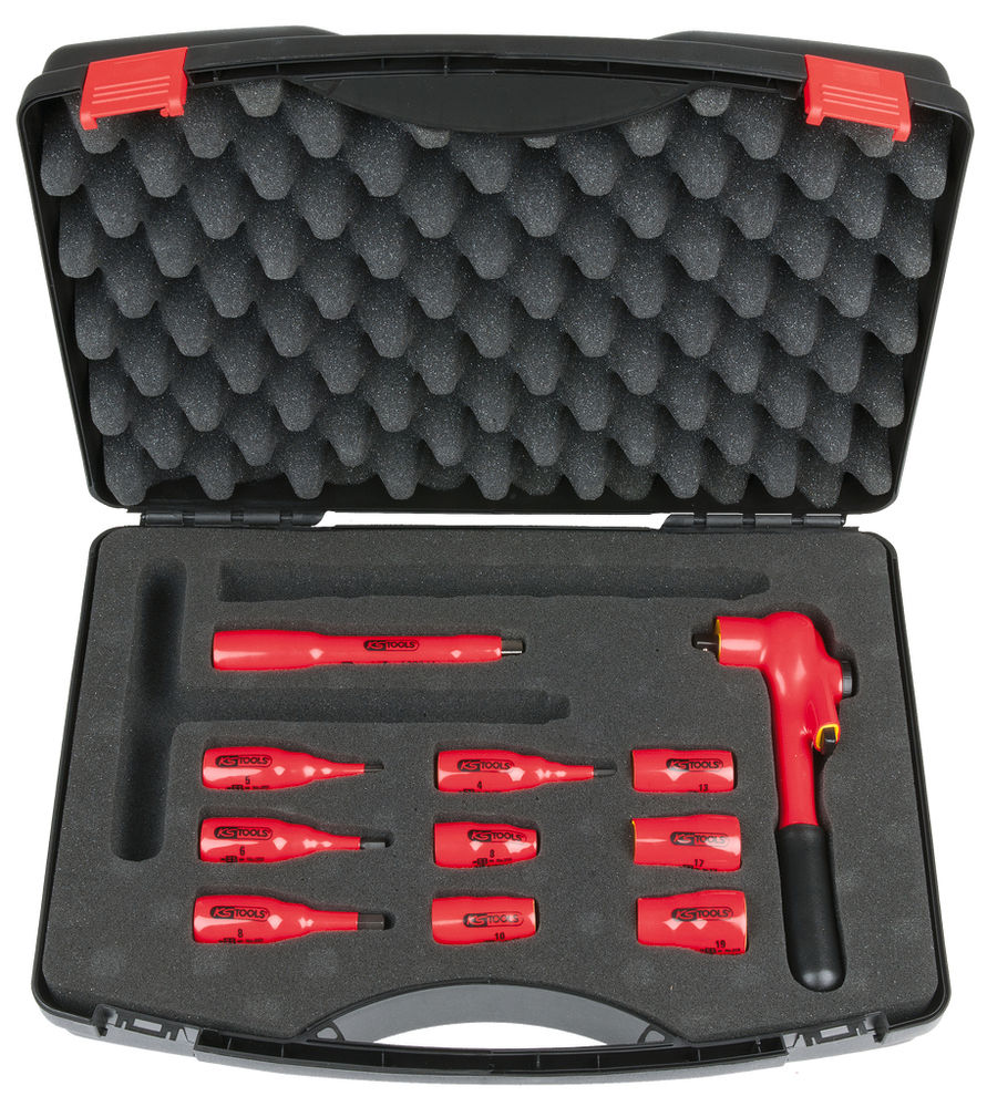 Set Utičnica 3/8" 1000 V 11-Delni Plastični Kofer Potapajuća Izolacija KS Tools 295754W