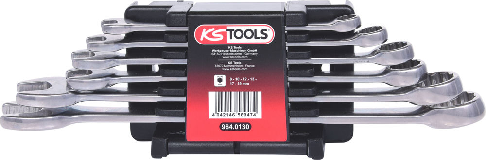 KS Tools Set Kombinovanih Ključeva Od Nerđajućeg Čelika 6-delni 15°