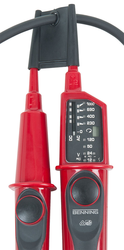KS Tools Spannungsprüfer 12-1000 V IP64 Dvopolni Sa Vibracioni Alarm