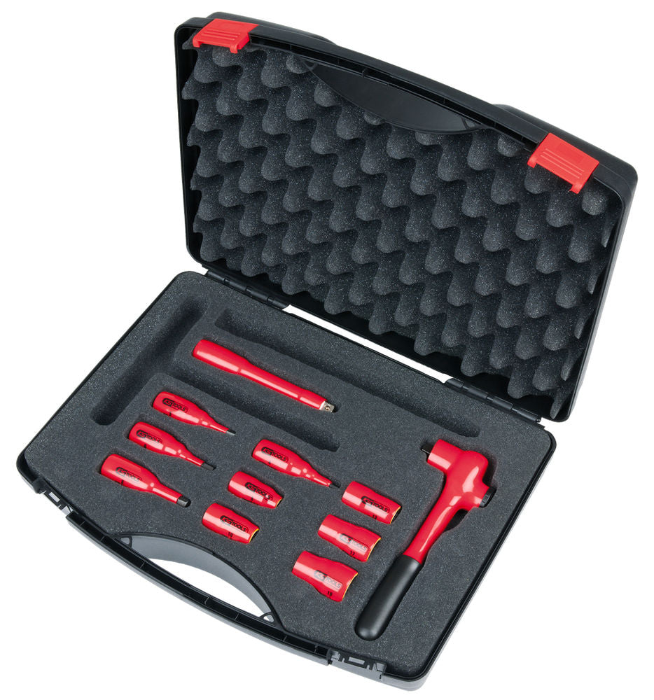 Set Utičnica 3/8" 1000 V 11-Delni Plastični Kofer Potapajuća Izolacija KS Tools 295756W